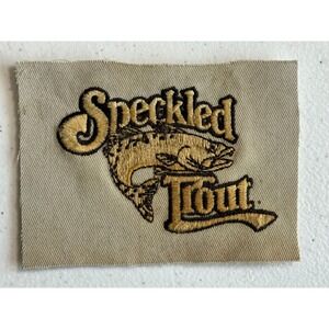 Unbranded Speckled Trout Patch Unisex OS Tan Good Embroidered Fishing Sew-On